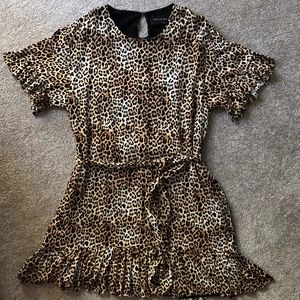 NEW WOT Leopard Print Dropwaist Dress